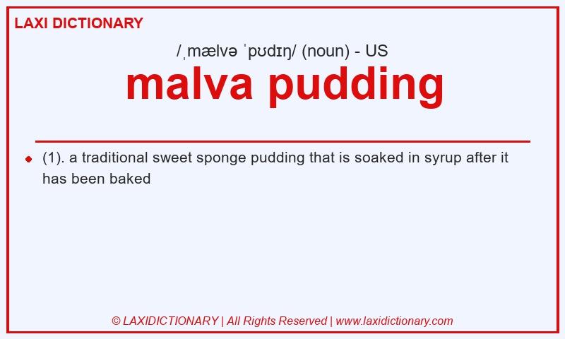 Definition malva pudding in American English