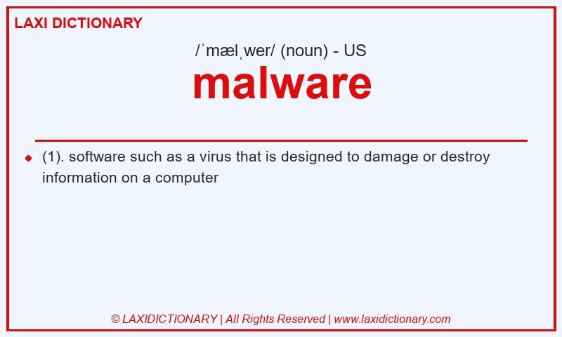 Definition malware in American English