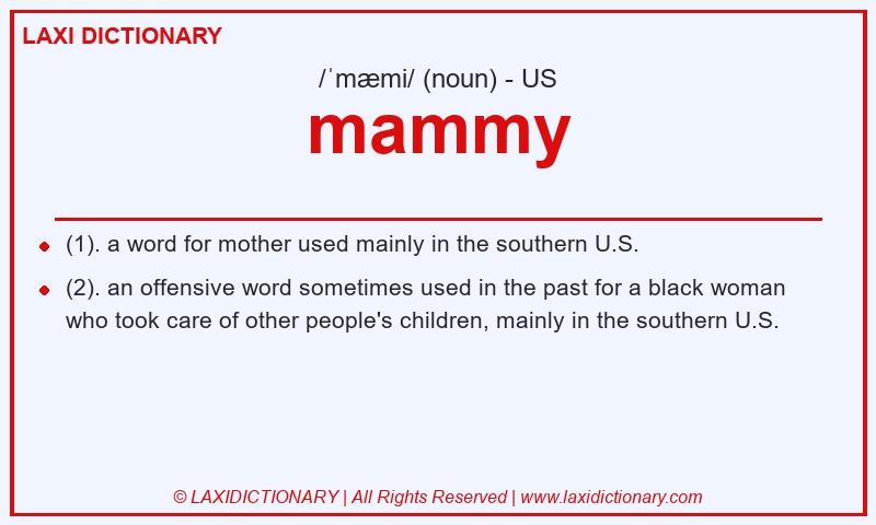 Definition mammy in American English
