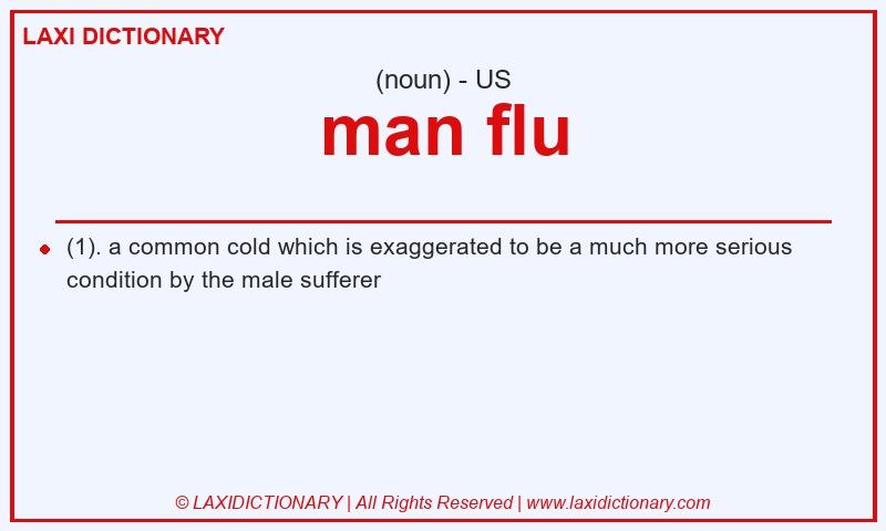 Definition man flu in American English
