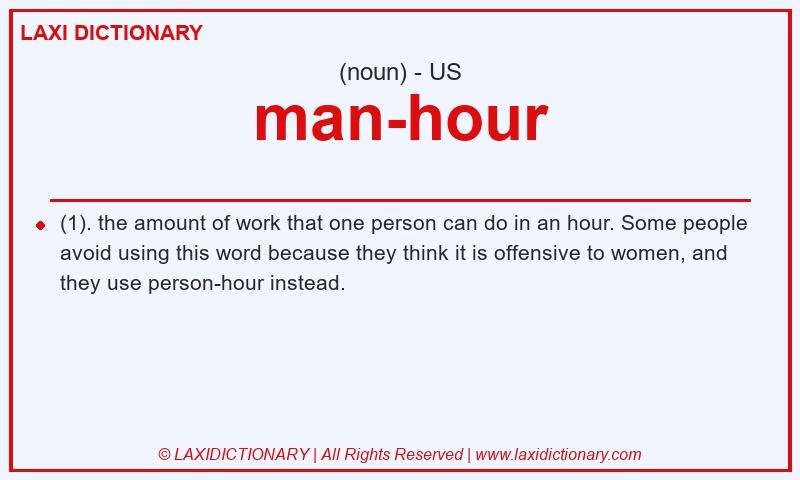Definition man-hour in American English