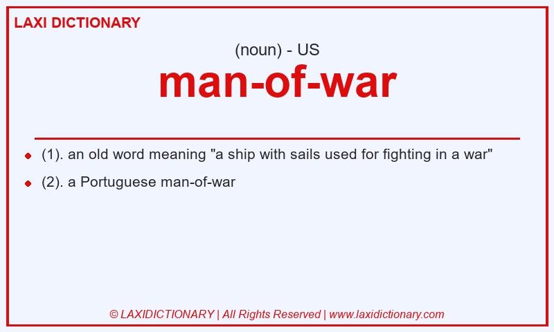 Definition man-of-war in American English