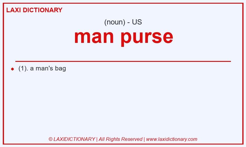 Definition man purse in American English