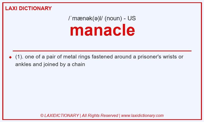 Definition manacle in American English