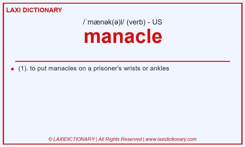 Definition manacle in American English