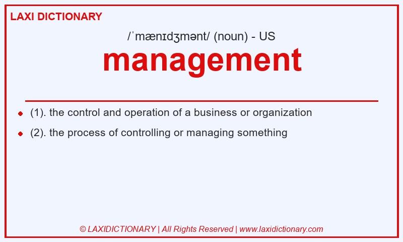 Definition management in American English