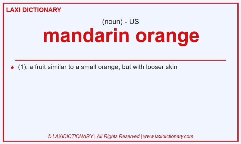 Definition mandarin orange in American English
