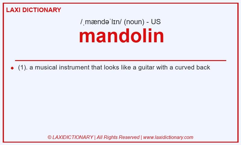 Definition mandolin in American English