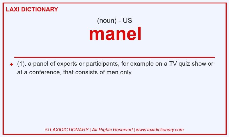 Definition manel in American English