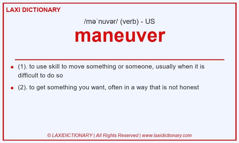 Definition maneuver in American English