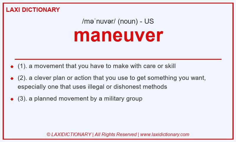 Definition maneuver in American English