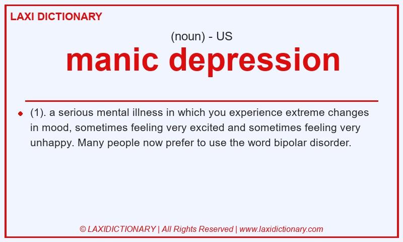 Definition manic depression in American English