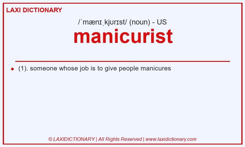 Definition manicurist in American English