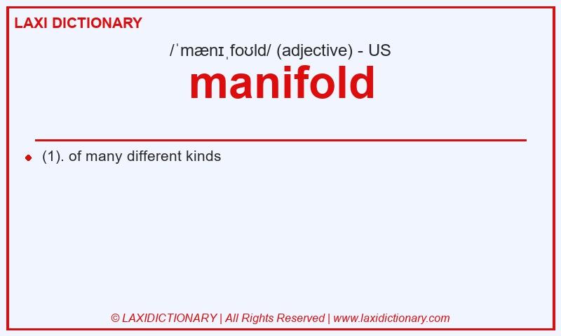 Definition manifold in American English