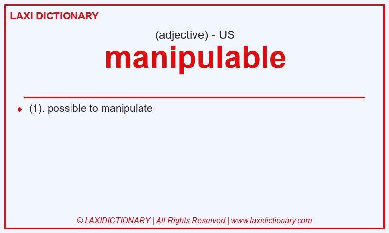 Definition manipulable in American English