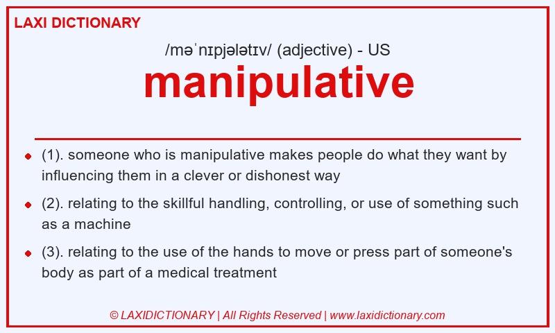 Definition manipulative in American English