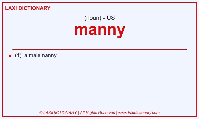 Definition manny in American English