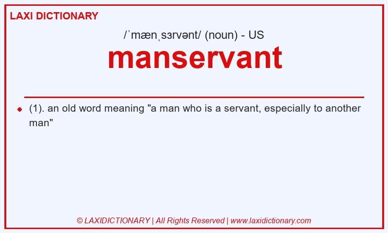 Definition manservant in American English