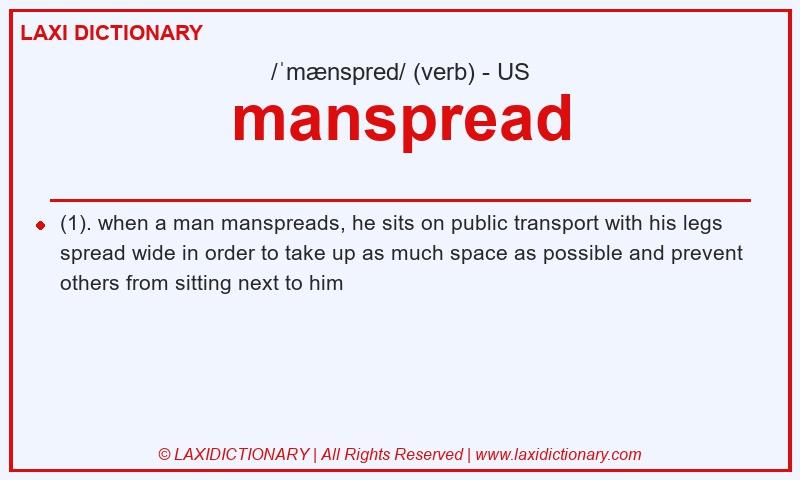 Definition manspread in American English