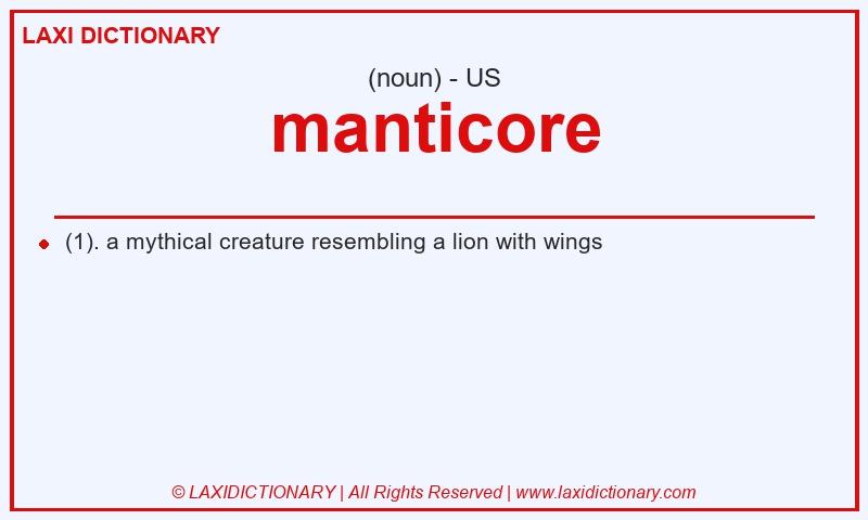 Definition manticore in American English