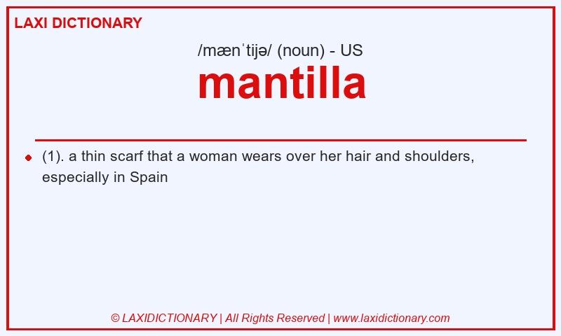 Definition mantilla in American English