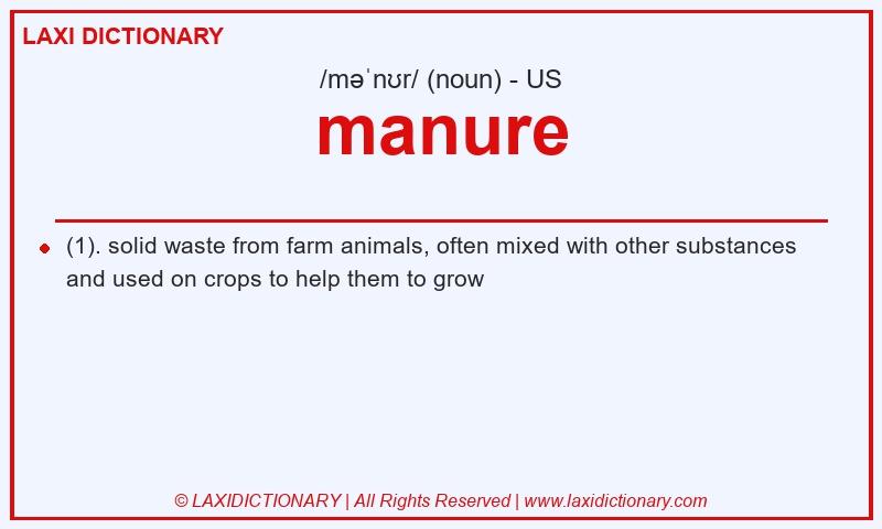 Definition manure in American English