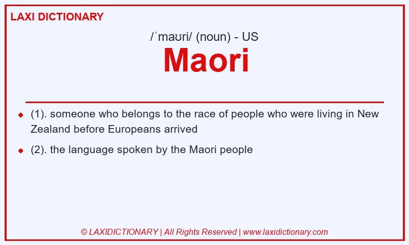 Definition Maori in American English