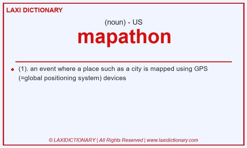 Definition mapathon in American English