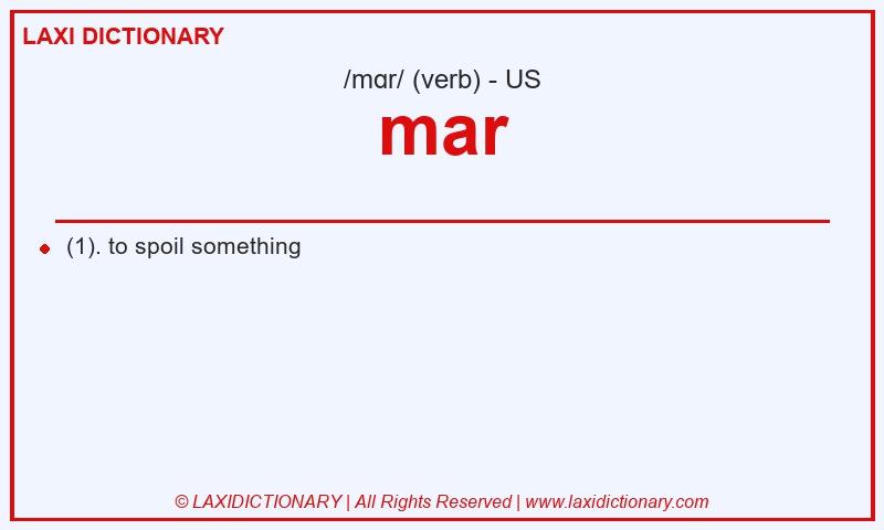 Definition mar in American English