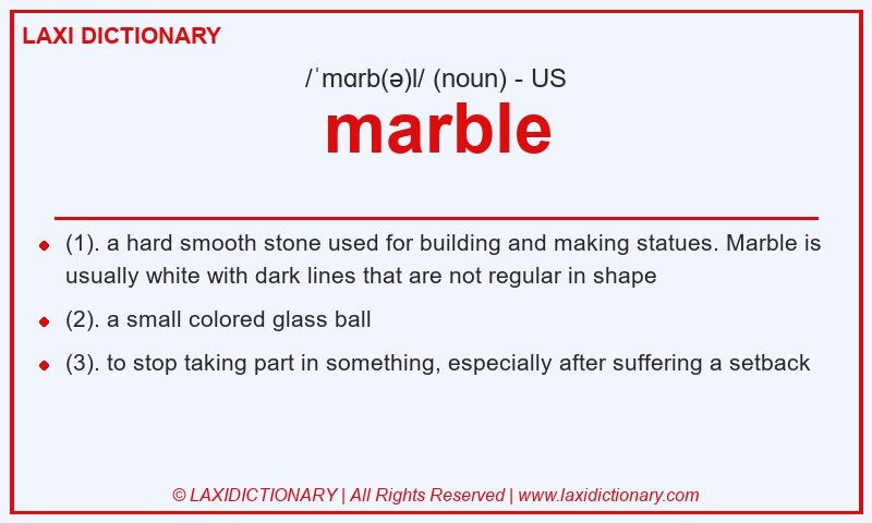 Definition marble in American English