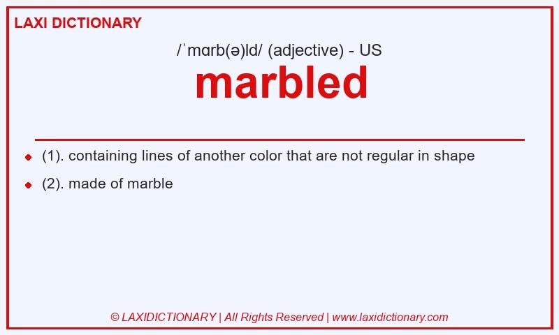 Definition marbled in American English