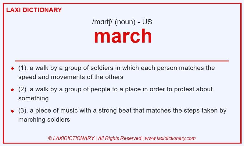 Definition march in American English