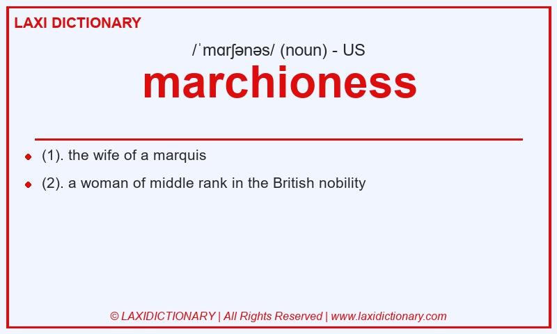 Definition marchioness in American English