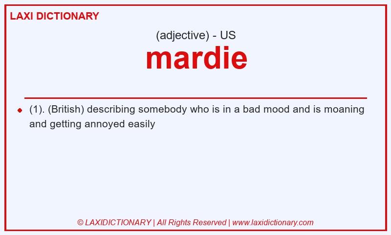 Definition mardie in American English