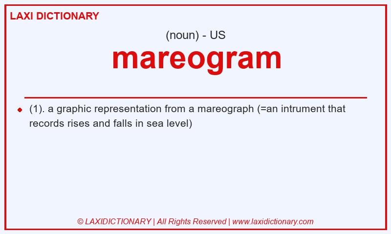 Definition mareogram in American English