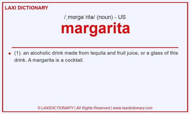 Definition margarita in American English