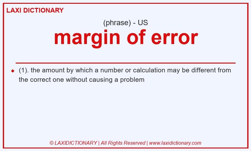 Definition margin of error in American English