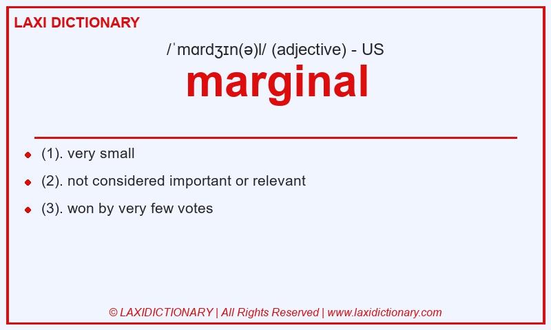 Definition marginal in American English