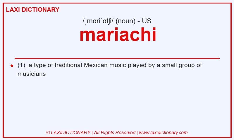 Definition mariachi in American English