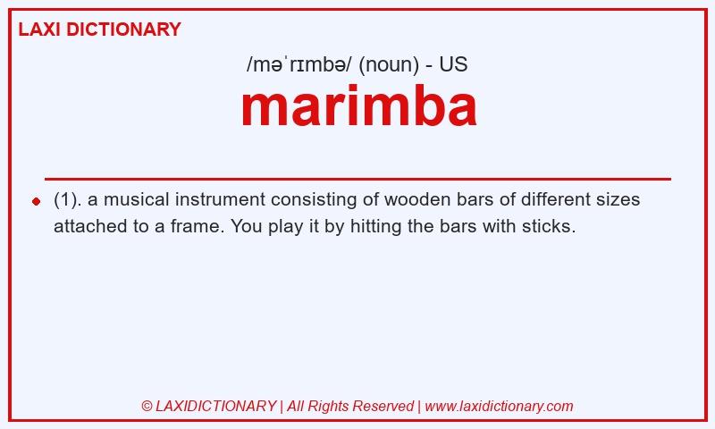 Definition marimba in American English