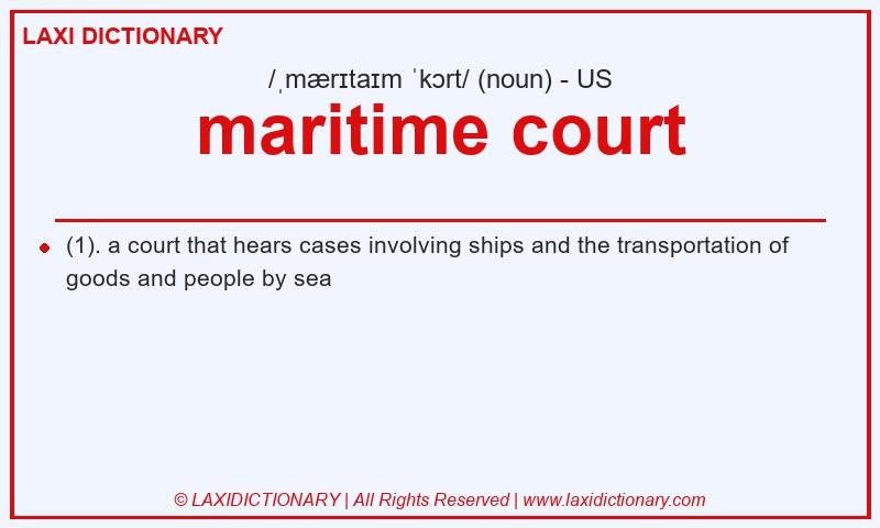 Definition maritime court in American English