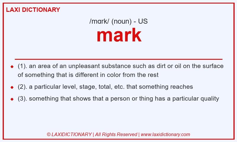Definition mark in American English