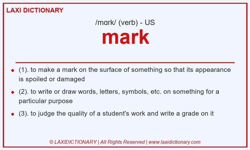 Definition mark in American English