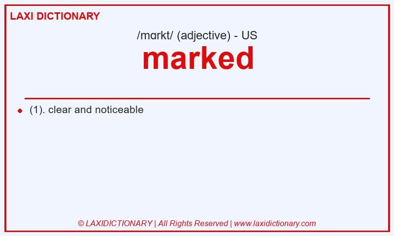 Definition marked in American English