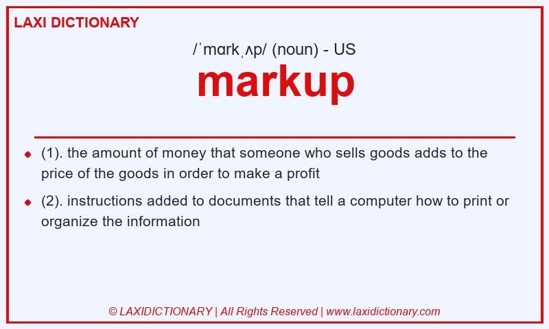 Definition markup in American English