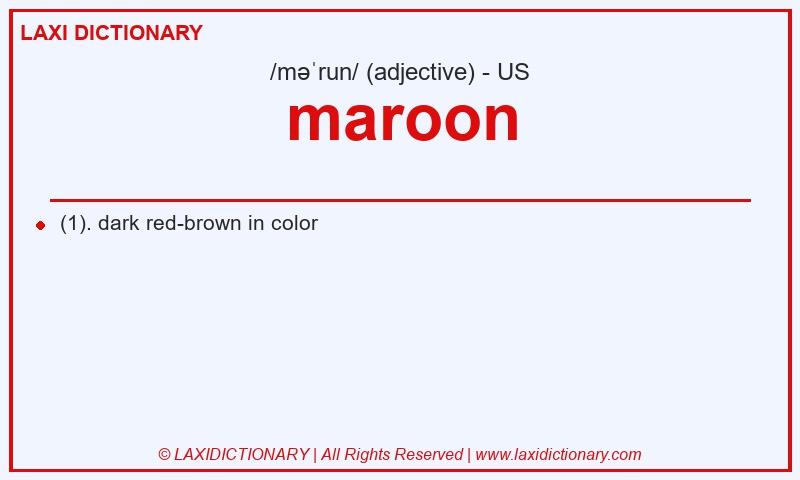 Definition maroon in American English