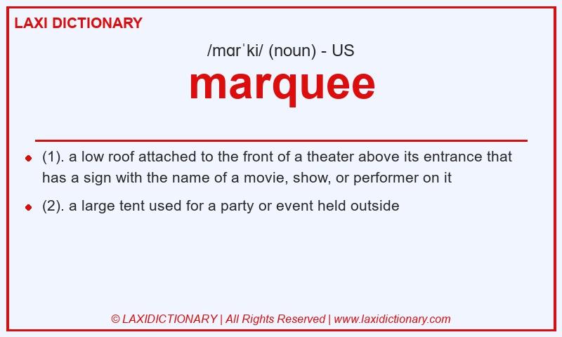 Definition marquee in American English