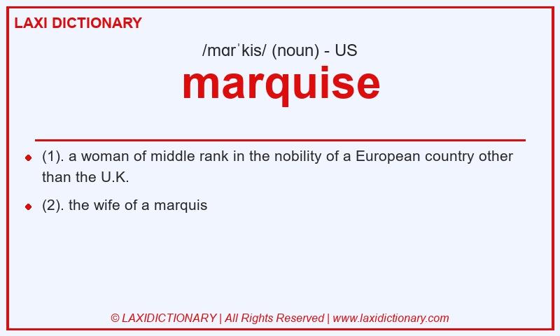 Definition marquise in American English