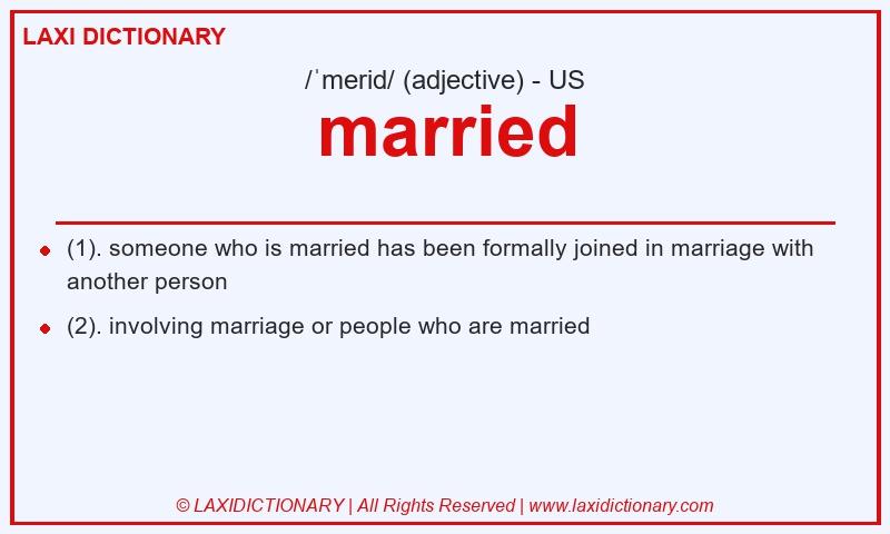 Definition married in American English