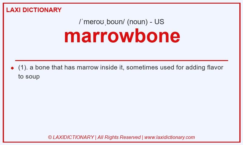 Definition marrowbone in American English